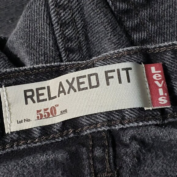 Levis 550 Relaxed Fit Black Jeans Men's 36 X 30 - Picture 3 of 5